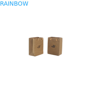 Doypack Stand Up Pouch ถุงกระดาษคราฟท์ทำมือเล็กรีไซเคิลด้วยหูหิ้ว