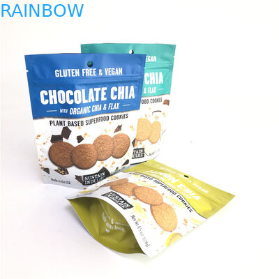 ย่อยสลายได้ยืนขึ้นถุงซิปพิมพ์กราเวียร์แบบกำหนดเองสำหรับบรรจุภัณฑ์อาหาร