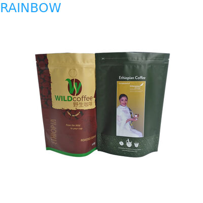  Custom Plastic Bags Matte Surface Coffee Pouch Food Packaging 250g 500g 1kg