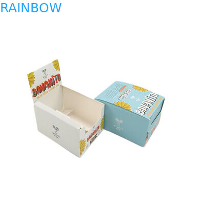 บรรจุภัณฑ์กล่องกระดาษรีไซเคิลที่มีสีสันการพิมพ์การจัดเก็บอาหารโลโก้ที่กำหนดเอง