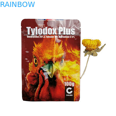 สามด้านปิดผนึกถุงฟอยล์อลูมิเนียมเคลือบ 100 กรัมชา / ไก่อาหารสัตว์เลี้ยงบรรจุ