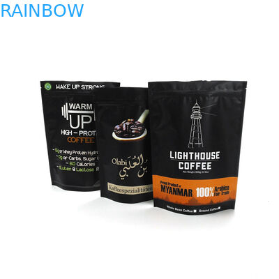 250 กรัม 500 กรัม 1 กิโลกรัมกาแฟฟอยล์บรรจุภัณฑ์ถุงเคลือบด้านเสร็จกลิ่นกระเป๋ากาแฟพร้อมวาล์ว