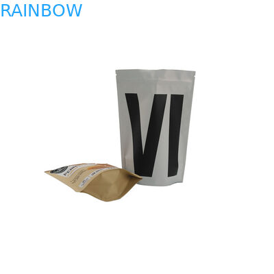 บรรจุภัณฑ์ซอง Ziplock ฟอยล์อลูมิเนียมฟอยล์บรรจุถุงกาแฟพร้อมวาล์ว Degassing