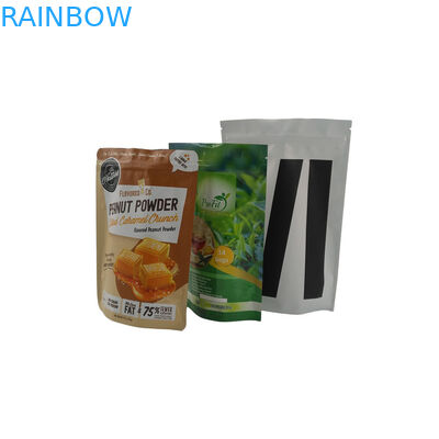 ถุง Ziplock Mylar ทนทานอลูมิเนียมฟอยล์ลามิเนตเสริมถั่วลิสงบรรจุผง