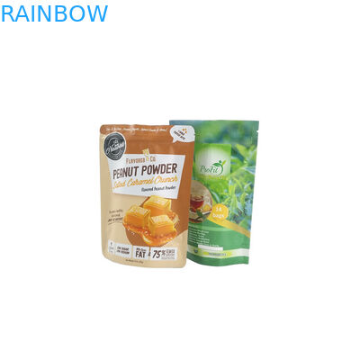 ถุง Ziplock Mylar ทนทานอลูมิเนียมฟอยล์ลามิเนตเสริมถั่วลิสงบรรจุผง