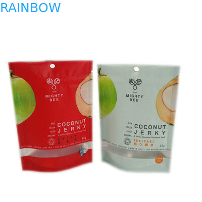 อาหารเกรด Hang Hole PET พลาสติกอลูมิเนียมฟอยล์ถุงพลาสติก