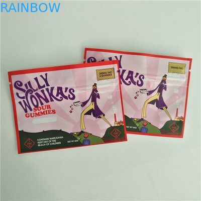 กราเวียร์พิมพ์ถุงแบน Ziplock หลักฐานเด็ก 3.5g