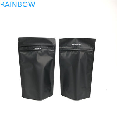 สีดำด้านคู่ซิป CMYK ถุงพลาสติกบรรจุภัณฑ์