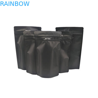 สีดำด้านคู่ซิป CMYK ถุงพลาสติกบรรจุภัณฑ์