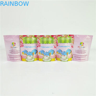 ถุงคุกกี้ 3.5g ขนาดเล็ก Ziplock ยืนขึ้นกระเป๋าที่มีด้านล่างโปร่งใส