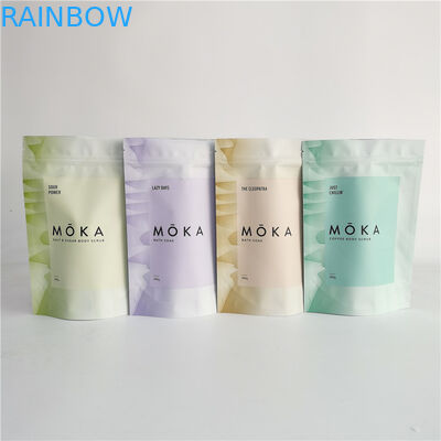 ถุงบรรจุภัณฑ์ถุง Ziplock ขัดผิวสำหรับเกลืออาบน้ำด้วยฟอยล์ภายใน