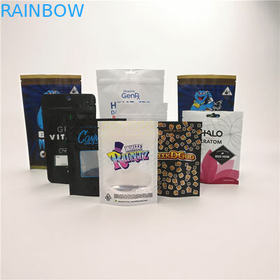 ที่กำหนดเองเด็กกระเป๋าหลักฐานความชื้นวัชพืช CBD runtz ป่าคุกกี้ยายืนขึ้นถุง
