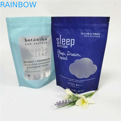 ถุงอลูมิเนียมฟอยล์พิมพ์แบบเต็มสีซุปเปอร์อลูมิเนียมฟอยล์ PE เกลืออาบน้ำบรรจุภัณฑ์