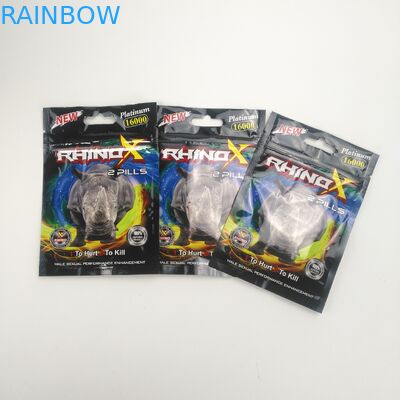 อาหารเสริมสารสกัดจากสมุนไพร 90% ยาแคปซูลเป็นเวลานานสำหรับผู้ชายบรรจุภัณฑ์แรด