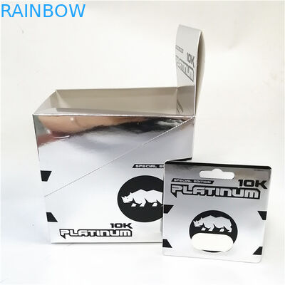 ขายร้อนยาแคปซูลชายบรรจุภัณฑ์กล่องพิมพ์โปรโมชั่นบัตรกระดาษแมวเหมียวสีชมพู