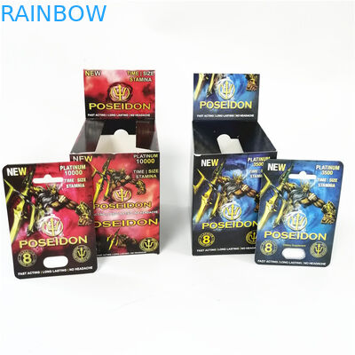 แสดงการ์ดกระดาษพิมพ์แบบกำหนดเองกล่องฉีกแนวกล่องการ์ดแมวเหมียวสีชมพูพร้อมตุ่ม