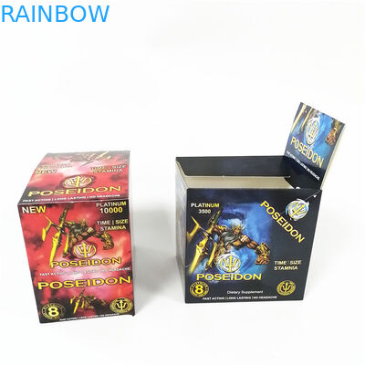 แสดงการ์ดกระดาษพิมพ์แบบกำหนดเองกล่องฉีกแนวกล่องการ์ดแมวเหมียวสีชมพูพร้อมตุ่ม