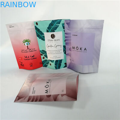 ยืนขึ้นถุงฟอยล์บรรจุภัณฑ์ถุงกาแฟบดหลักฐาน Mositure พร้อมวาล์ว