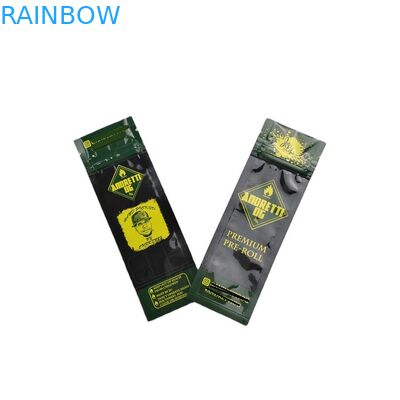 ผู้จัดจำหน่ายเซินเจิ้นมินิซองสำหรับการพิมพ์สีทอง Preroll บุหรี่ซองซีล 3 ด้านพร้อมถุงซิป