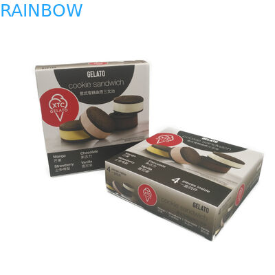 กล่องกระดาษพิมพ์แบบกำหนดเองการพิมพ์เคลือบสี CMYK แบบกำหนดเองสำหรับแป้งเค้ก