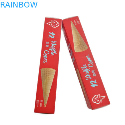 กล่องกระดาษบรรจุไอศกรีมสี CMYK โลโก้ที่กำหนดเองสำหรับบรรจุภัณฑ์คุกกี้