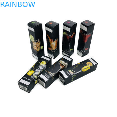 กล่องกระดาษแข็งน้ำหนักเบาเคลือบด้านกล่องพับได้สี CMYK สำหรับเครื่องดื่ม