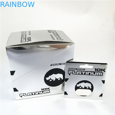 ขายร้อน 3D Card Blister Packaging Rhino 18K Gold Capsule bullet paper Card Rhino Pill blister packaging