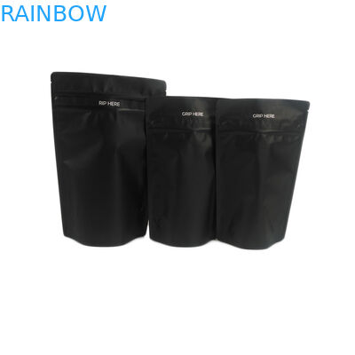 ในสต็อกอลูมิเนียมฟอยล์สีดำเด็กทนอาหารเกรดดอกไม้ Gummy CBD Canabis บรรจุภัณฑ์ถุงกันกลิ่น