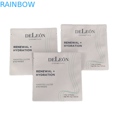 ถุงเล็กสีขาวออกแบบพิมพ์เองฟอยล์ลามิเนตถุงบรรจุภัณฑ์เครื่องสำอาง