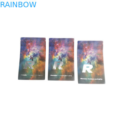 50 มก. 70 มก. 125 มก. เด็กหลักฐานถุง Mylar ขนาดเล็กที่กำหนดเองกลิ่นหลักฐานเคลือบลูกอม Ziplock อาหารพลาสติก Gummies เศษไม้ถุง