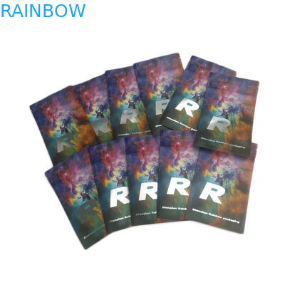 50 มก. 70 มก. 125 มก. เด็กหลักฐานถุง Mylar ขนาดเล็กที่กำหนดเองกลิ่นหลักฐานเคลือบลูกอม Ziplock อาหารพลาสติก Gummies เศษไม้ถุง