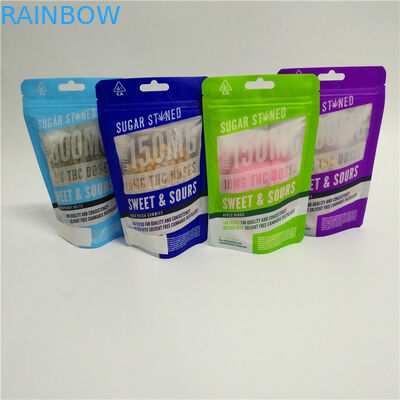 ซีลความร้อนพลาสติกเกรดอาหารเด็กกลิ่นหลักฐานยืนขึ้นถุงซิปล็อคกินได้เหนียวบรรจุภัณฑ์