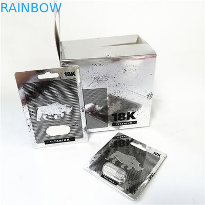 แสดงบัตรกระดาษเอฟเฟกต์ UV พร้อมบรรจุภัณฑ์พุพองกล่องบรรจุการ์ดแมวเหมียวสีชมพู