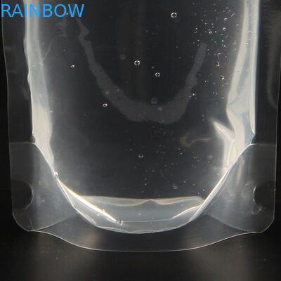 ที่กำหนดเองขายร้อน 50ml / 250ml ของเหลวพลังงานโปร่งใสยืนขึ้นกระเป๋าพร้อมกระเป๋าเครื่องดื่มพวยกาพร้อมบรรจุภัณฑ์พวยกา