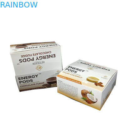 รีไซเคิลเป็นมิตรกับสิ่งแวดล้อมเกรดอาหารที่กำหนดเองการพิมพ์กระดาษแข็งโปรตีนบาร์เคาน์เตอร์กล่องมะพร้าวอบแห้ง