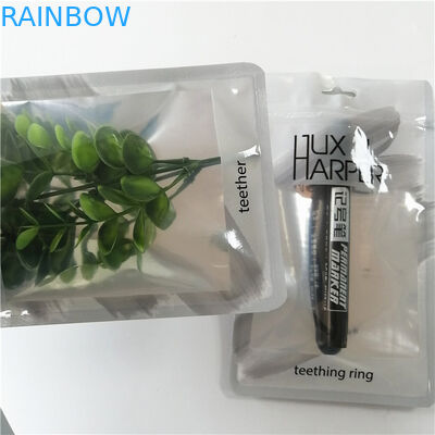 ถุงพลาสติกโฮโลแกรมแบนแบบกำหนดเองพร้อมซิปสำหรับบรรจุภัณฑ์ปากกาแต่งหน้า