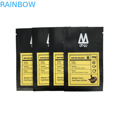 ถุงปิดผนึกสามด้านกระเป๋าแบนถุงบรรจุอาหารสำหรับพิมพ์ถุงพลาสติกเมล็ดกาแฟลูกกวาด