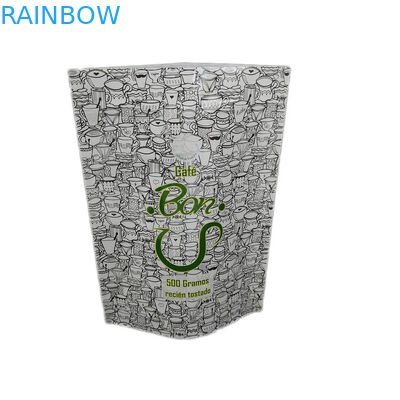 เคลือบเงาแบบกำหนดเอง 500g ยืนขึ้นถุงซิปกระเป๋าสำหรับบรรจุภัณฑ์กาแฟ / คุกกี้