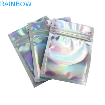 การพิมพ์กราเวียร์ Mylar Foil Holographic Packaging Pouches