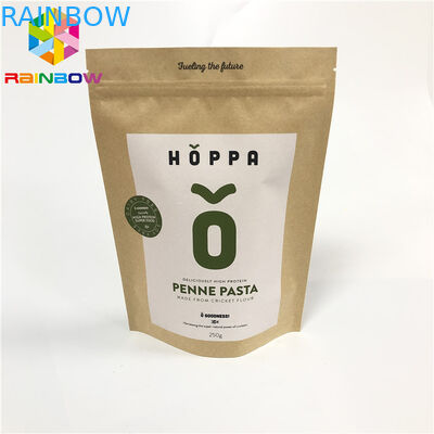 กระดาษคราฟท์สีน้ำตาล CMYK VMPET Ziplock Stand Up Pouch