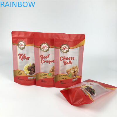 พลาสติก GMOPP VMPET ยืนขึ้นถุงซิปพร้อมหน้าต่างใส