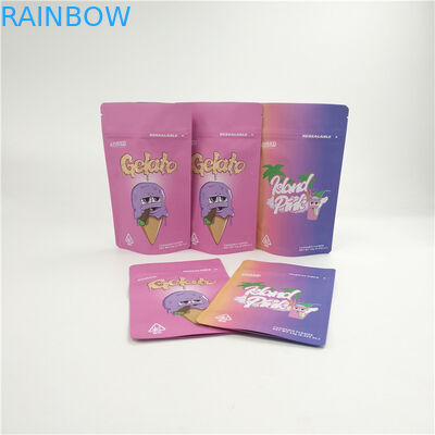 Soft Touch Smell Proof 3.5g 7g ยืนขึ้นถุงสำหรับกัญชากัญชาคุกกี้ Doypack ที่ทนต่อเด็ก