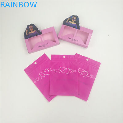 Eyelash Jewellery Gravure Printing MOPP Zipper Makeup Pouch