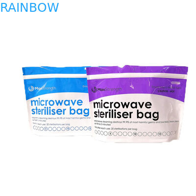 ปลอดสาร BPA มาตรฐานสูงปลอดเชื้อยืนขึ้นถุงเก็บอาหารเด็กพลาสติกถุงเก็บน้ำนมแม่ถุงนึ่งขวดนม