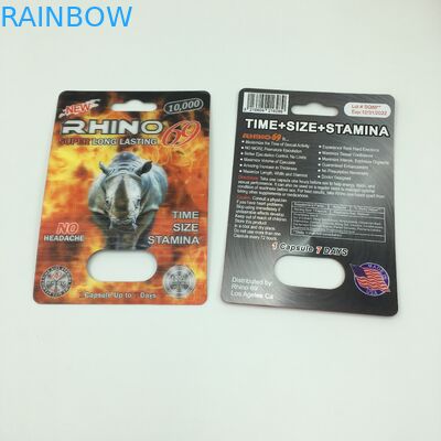 RHINO Pill 60 * 80cm PVC 3D Lenticular Card พร้อมสัญลักษณ์แสดงหัวข้อย่อย