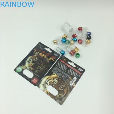 บรรจุภัณฑ์แคปซูลพลังทางเพศ CMYK 350g 3D Blister Cards