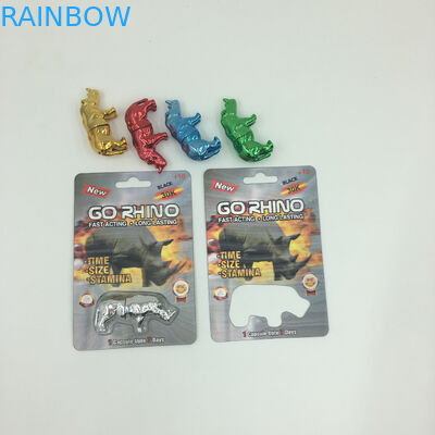 Rhino Herbal Capsule 350g Gravure Printing 3D Blister Cards