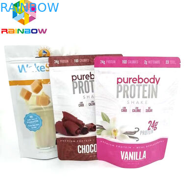 พลาสติกที่นำกลับมาใช้ใหม่พิมพ์ VMPET Gravnre Stand Up Pouches