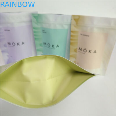 การพิมพ์สีเต็มรูปแบบ 200g Body Scrub ยืนขึ้นกระเป๋าอลูมิเนียมฟอยล์ถุงกาแฟเปล่าพร้อมซิป