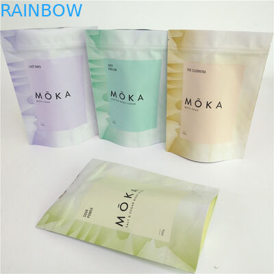 การพิมพ์สีเต็มรูปแบบ 200g Body Scrub ยืนขึ้นกระเป๋าอลูมิเนียมฟอยล์ถุงกาแฟเปล่าพร้อมซิป